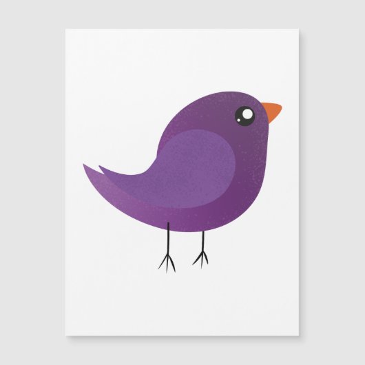 Carte Magnétique Enfants oiseau mignon (Devant)