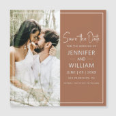 Carte Magnétique Enregistrer la date classique Mariage photo magnét (Devant)