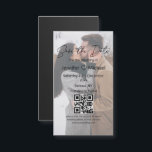 Carte Magnétique enregistrer la date code qr couple mariage photo a<br><div class="desc">arrière - plan par freepik.com minimaliste moderne enregistrer la date,  code qr,  photo du couple,  aimant mariage</div>