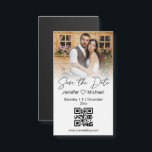 Carte Magnétique enregistrer la date code qr couple photo aimant mi<br><div class="desc">élégant enregistrer la date qr code couple photo aimant minimal</div>