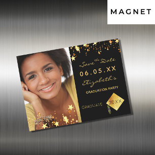 Carte Magnétique Enregistrer la date de remise des diplômes photo d