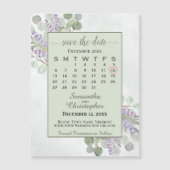 Carte Magnétique Enregistrer la date Eucalyptus Lavender Calendrier (Devant)
