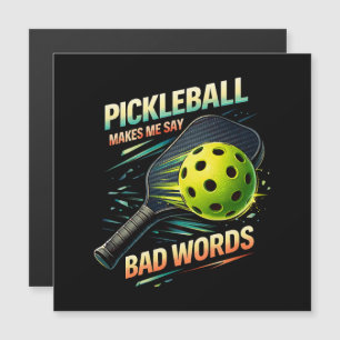Carte Magnétique Entraîneur de Pickleball Drôle Me Fait Dire Des Gr