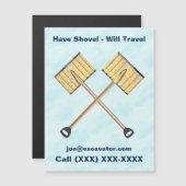 Carte Magnétique Entreprise de tournage de neige (Devant / Derrière)