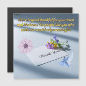 Carte Magnétique Envoi de remerciements (Devant / Derrière)