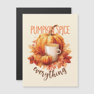 Carte Magnétique Épices citrouilles - Foliage de fin et d'automne