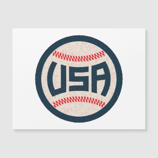 Carte Magnétique Équipe de baseball USA (Devant)