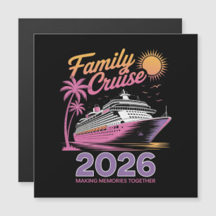 Carte Magnétique Équipe de Croisière Familiale 2026 Voyage Correspo