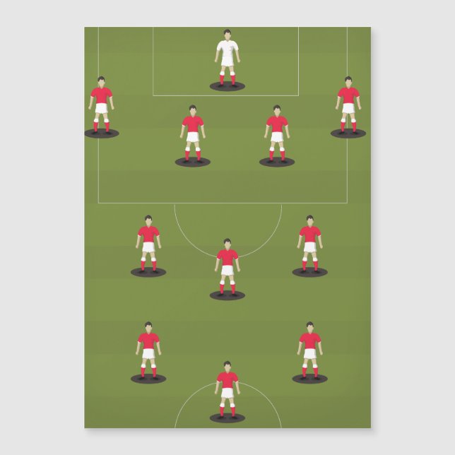 Carte Magnétique Équipe de football jouets (Devant)