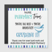Carte Magnétique Équipe de pharmacie merci (Devant / Derrière)