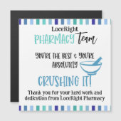 Carte Magnétique Équipe de pharmacie merci (Devant / Derrière)