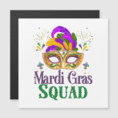 Carte Magnétique Équipe Mardi Gras (Devant / Derrière)