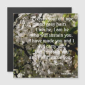 Carte Magnétique Ésaïe 46:4 (Devant / Derrière)