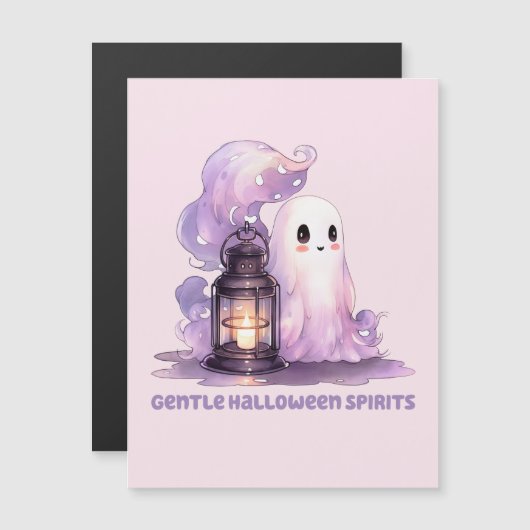 Carte Magnétique Esprits doux d'Halloween (Devant / Derrière)