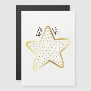 Carte Magnétique Étoile d'Or Félicitations Super S