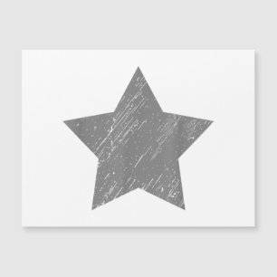 Carte Magnétique Étoile en détresse grise étoile vintage