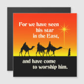 Carte Magnétique Étoile trois hommes sages de Bethléem Accent de No (Devant / Derrière)