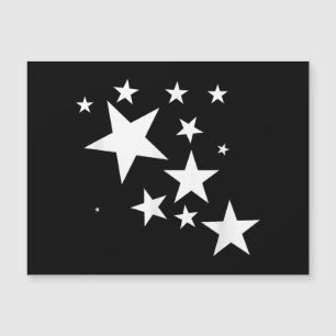 Carte Magnétique Étoiles Blanches Star-Motif-Design Costume cadeau