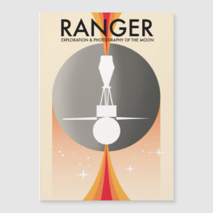 Carte Magnétique Exploration Ranger et photographie de la Lune