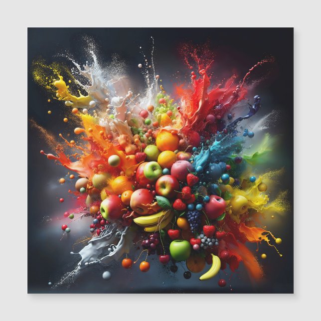 Carte Magnétique Explosion de fruits (Devant)