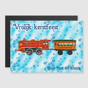 Carte Magnétique Express de Noël - Vrolijk kerstfeest