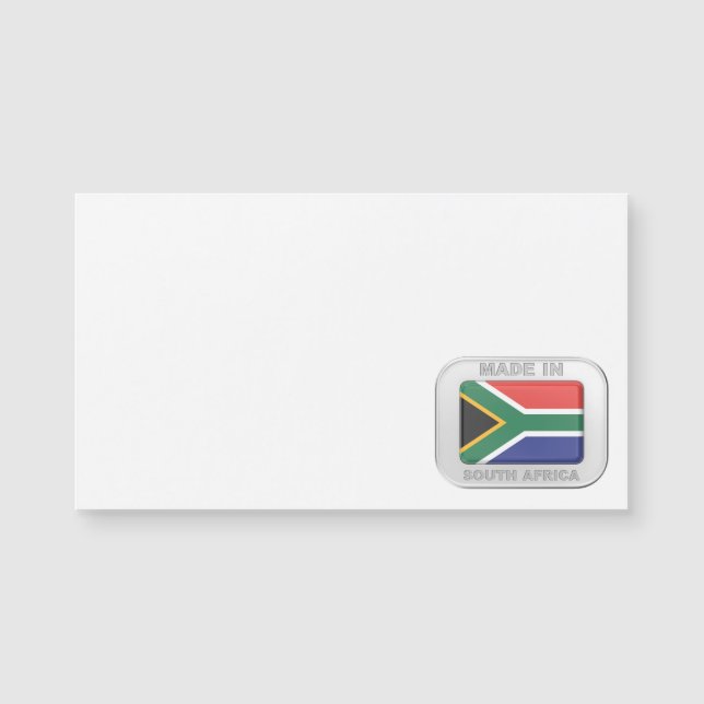 Carte Magnétique Fabriqué en Afrique du Sud (Devant)