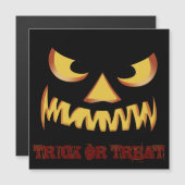 Carte Magnétique Face citrouille 2 (Devant / Derrière)