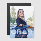 Carte magnétique Faire-part tendance (Devant / Derrière)