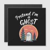 Carte Magnétique Fais comme si je suis un fantôme (Devant / Derrière)