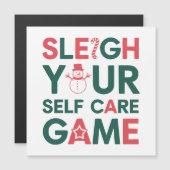 Carte Magnétique Faites Décoller Votre Routine de Bien-être des Fêt (Devant / Derrière)