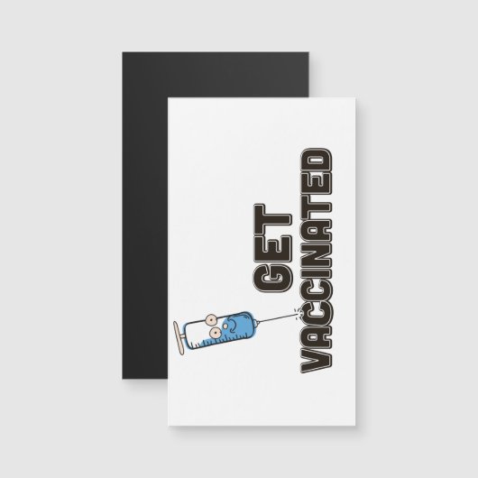 Carte Magnétique Faites-vous vacciner (Devant / Derrière)