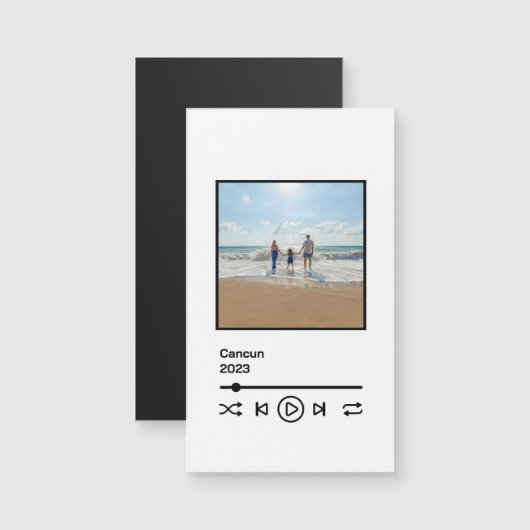 Carte Magnétique Family Vacation Memory Music Controls mp3 Buttons (Devant / Derrière)