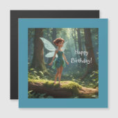 Carte magnétique Fée dans la Forêt (Devant / Derrière)