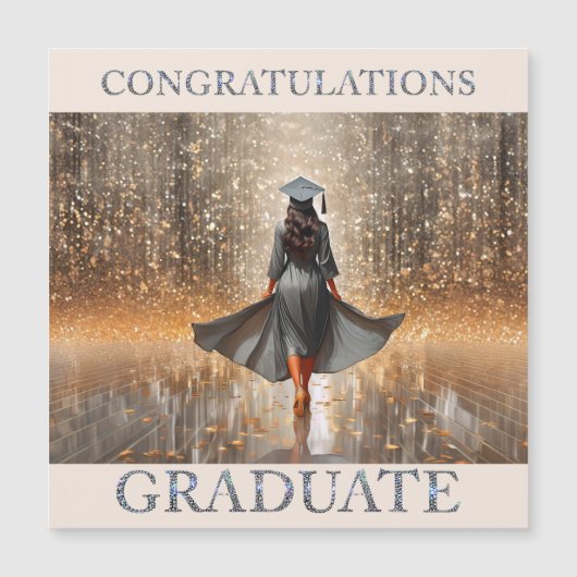 Carte Magnétique Félicitations à une diplômée (Devant)