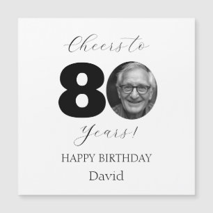 Carte Magnétique Félicitations pour un anniversaire marquant avec u