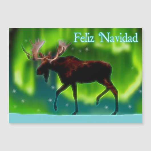 Carte Magnétique Feliz Navidad - Oie auréolée du Nord (Devant)