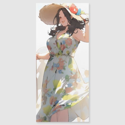 Carte Magnétique Femme Anime Plus Taille (Devant)
