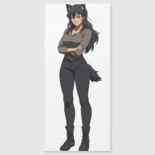 Carte Magnétique Femme de loup-garou d'Anime