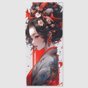 Carte Magnétique Femme Geisha Anime