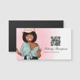 Carte Magnétique Femme instructrice de fitness à la mode