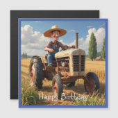 Carte Magnétique Fermier sur tracteur (Devant / Derrière)