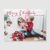 Carte Magnétique Festif Joyeux Noël Calligraphie (Devant)