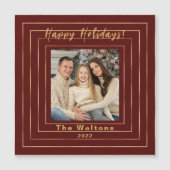 Carte Magnétique Festive moderne Gold Keepsaké (Devant)