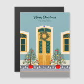 Carte Magnétique Fête de Noël Portugais Maison (Devant / Derrière)