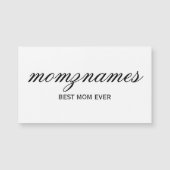 Carte Magnétique Fête des mères de la meilleure mère personnalisée (Devant)