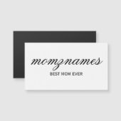 Carte Magnétique Fête des mères de la meilleure mère personnalisée (Devant / Derrière)