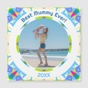 Carte Magnétique Fête des mères Meilleure maman Ever bébé fille pho