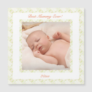 Carte Magnétique Fête des mères Vert Meilleure maman Maman Jamais C
