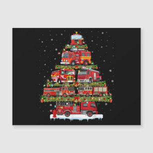 Carte Magnétique Feu de camion feux Pompier Camion d'incendie Noël