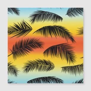 Carte Magnétique Feuilles de palmiers : motif sans soudure.